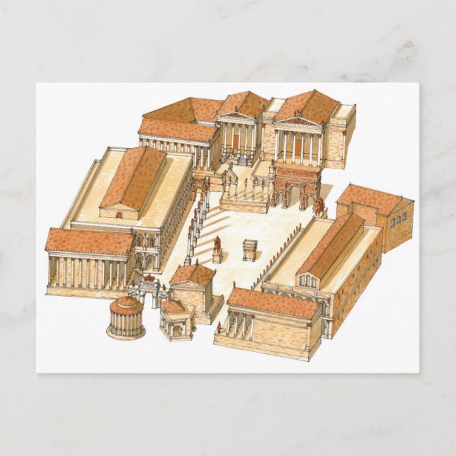 Imperial Forum. Rome. Aerial view Postcard (Front)