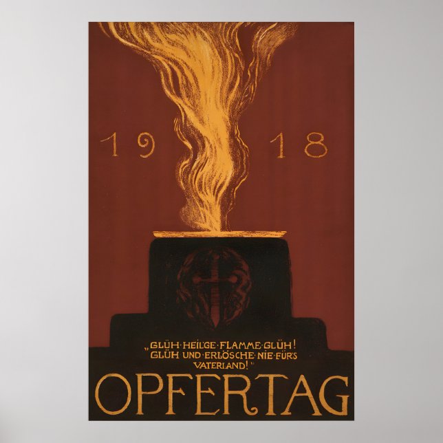 Imperial German WWI Propaganda Poster -Remembrance (Front)