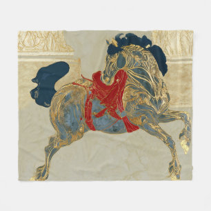 Imperial Golden Horse Fleece Blanket