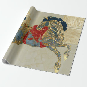 Imperial Golden Horse Wrapping Paper