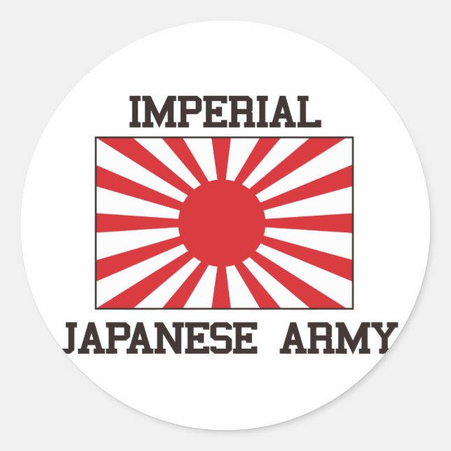 Imperial Japanese Army Classic Round Sticker (Front)