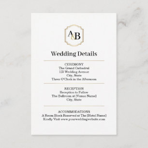 Imperial Luxe Monogram Enclosure Card