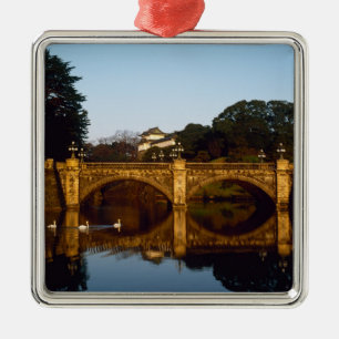 Imperial Palace, Nijubashi Bridge, Tokyo, Japan Metal Tree Decoration