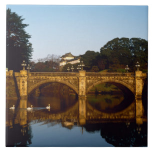 Imperial Palace, Nijubashi Bridge, Tokyo, Japan Tile