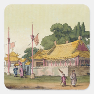 Imperial Palace, Tokyo, plate 54 from 'Le Costume Square Sticker