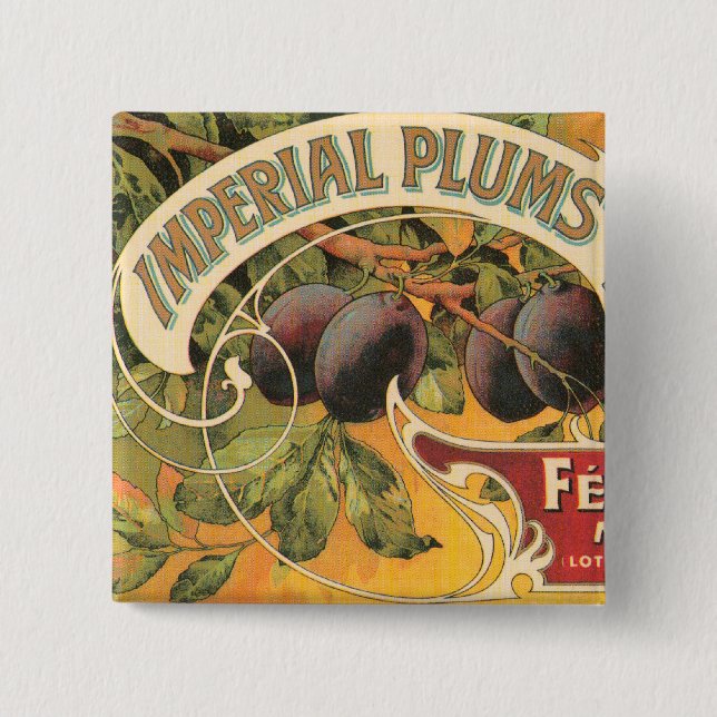 Imperial Plums 15 Cm Square Badge (Front)