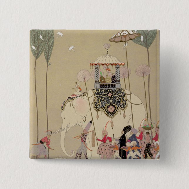 Imperial Procession (colour litho) 15 Cm Square Badge (Front)