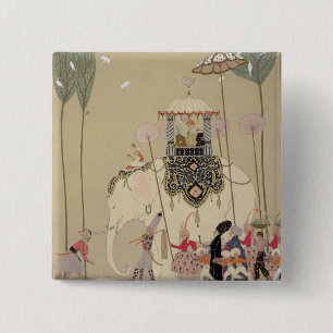 Imperial Procession (colour litho) 15 Cm Square Badge