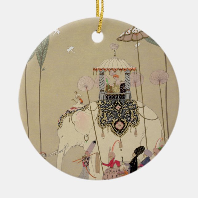 Imperial Procession (colour litho) Ceramic Tree Decoration (Front)