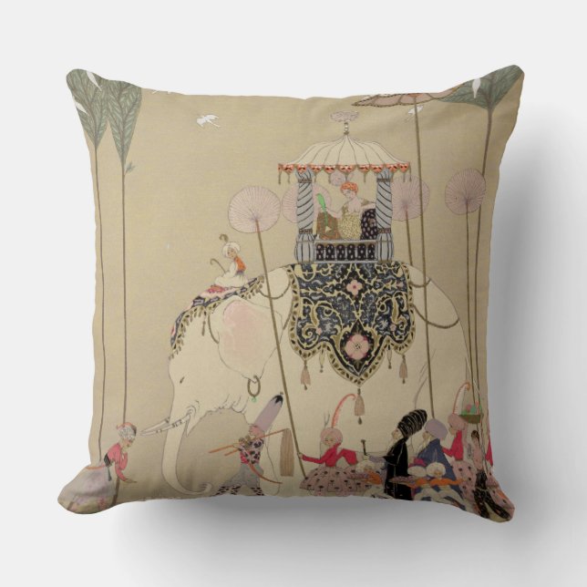 Imperial Procession (colour litho) Cushion (Front)