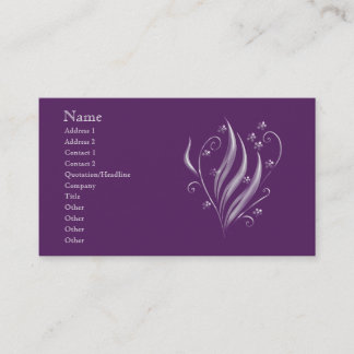 Imperial Purple Valentine Business Card