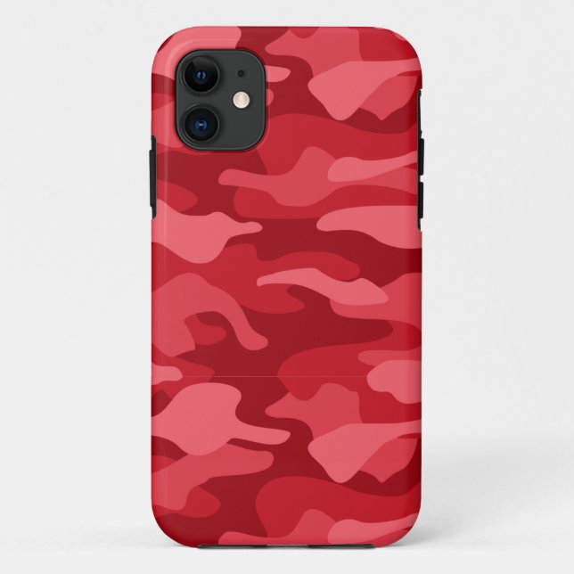 Imperial Red Monocolor Camo Case-Mate iPhone Case (Back)