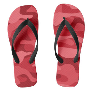 Imperial Red  Monocolor Camo Flip Flops