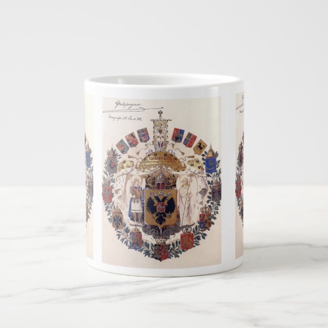 Imperial Russia greater coat of arms Large Coffee Mug (Front)