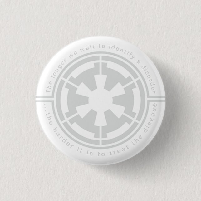 IMPERIAL SECURITY BUREAU 3 CM ROUND BADGE (Front)