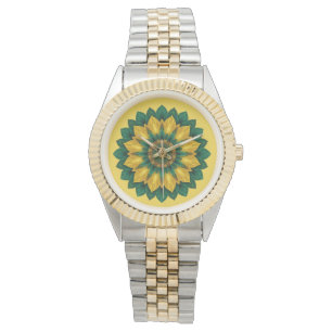 Imperial Solar Flower Mandala Luxury Keychain Watch