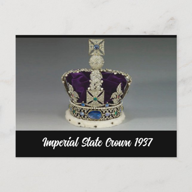 Imperial State Crown 1937 Postcard (Front)