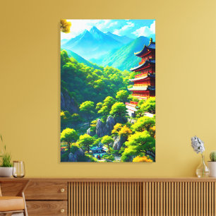 Imperial Tranquillity: Nature's Embrace Canvas Print