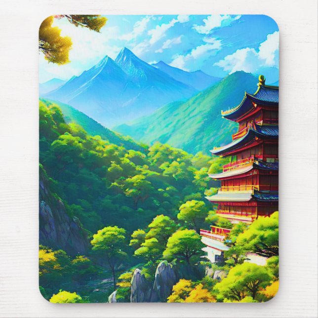 Imperial Tranquillity: Nature's Embrace Mouse Mat (Front)