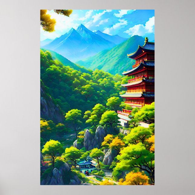 Imperial Tranquillity: Nature's Embrace Poster (Front)