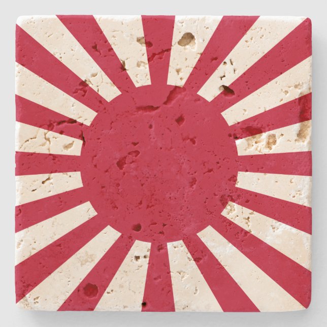 Imperial War Flag of Japan Stone Coaster (Front)
