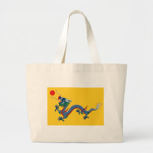 Imperial Yellow Dragon Flag, Qing Dynasty (China) Large Tote Bag