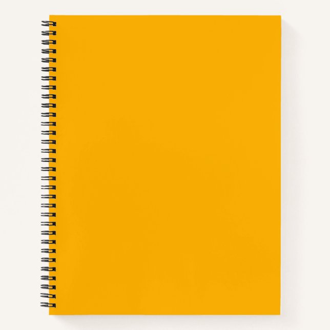 Imperial Yellow Solid Colour  Notebook (Front)