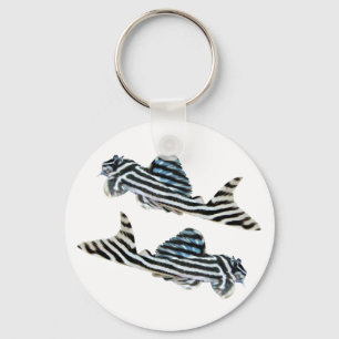Imperial Zebra Pleco Key Ring