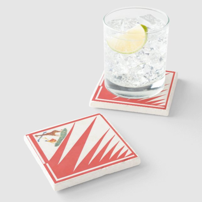 Imperiale Contrada della Giraffa - Giraffe Palio Stone Coaster (Side)