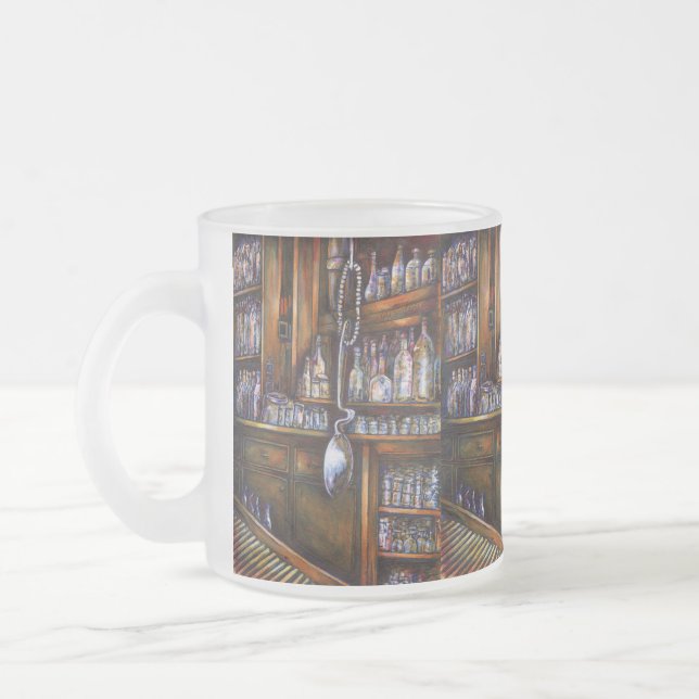 Implicitly Understood Frosted Glass Coffee Mug (Left)