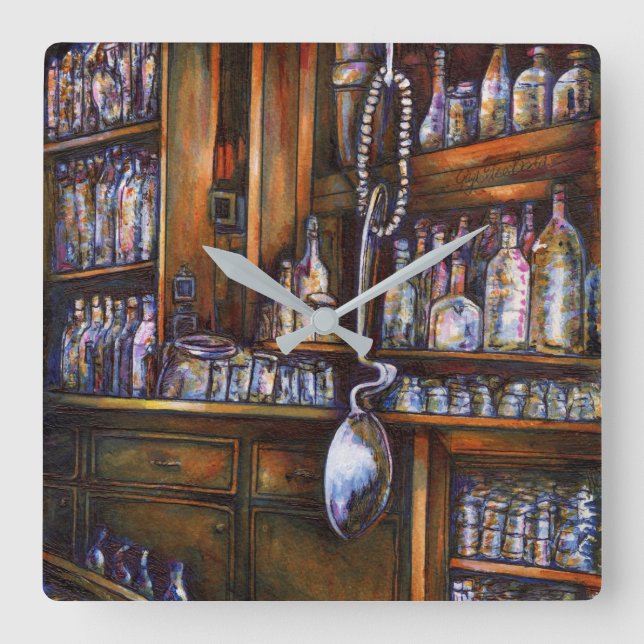 Implicitly Understood Square Wall Clock (Front)