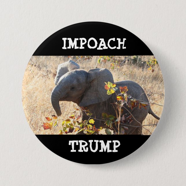iMPOACH TRUMP Donald Trump Button (Front)