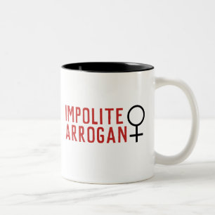 Impolite Arrogant Woman Female Symbol 2 Two-Tone Coffee Mug
