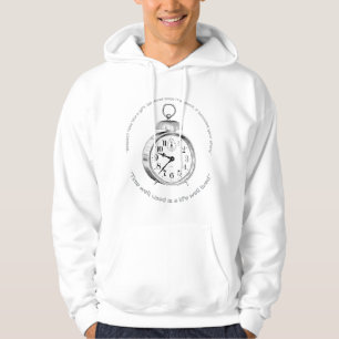 Importance of time quote design hoodie