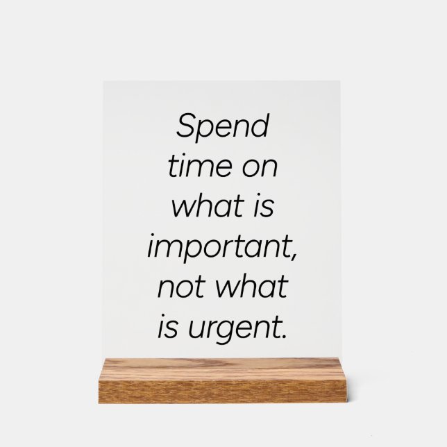 Important Acrylic Sign (Front)