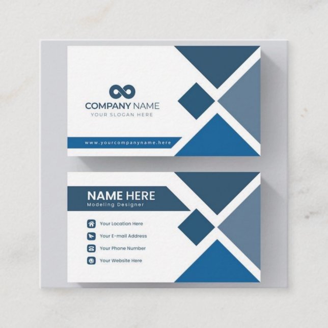 Important Business cards used in office school big (Front)