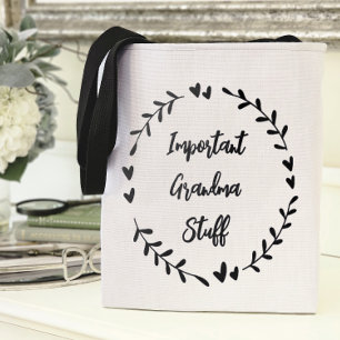 Important Grandma Stuff Tote Bag