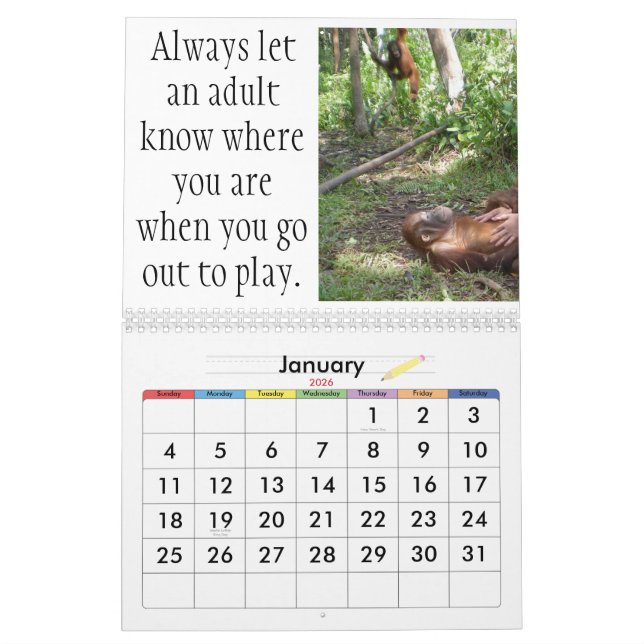 Important Lessons for back to school Calendar (Jan 2026)