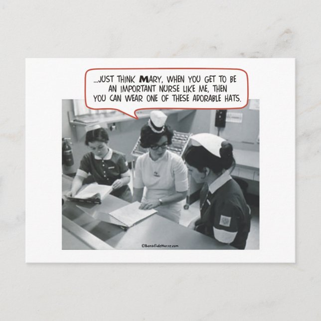Important Nurse - Adorable Hat Postcard (Front)