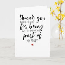 Important Part of My Story Pastor Appreciation