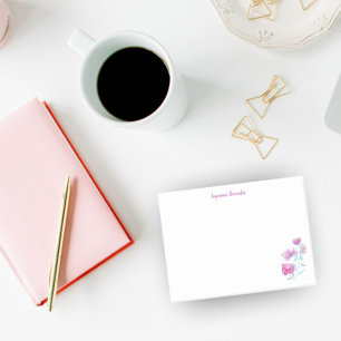 Important Reminders Chrysanthemums Watercolor Post-it Notes