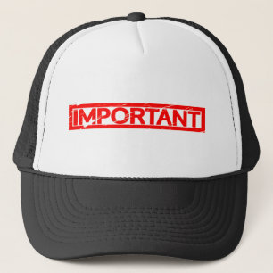 Important Stamp Trucker Hat
