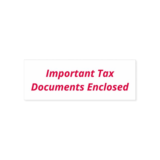 Important Tax Documents Enclosed Self-inking Stamp (Design)