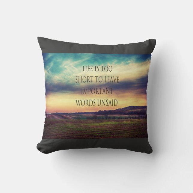 Important Words landscape Cushion (Front)