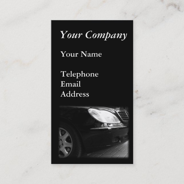 Imported Luxury Cars for Sale Business Card (Front)