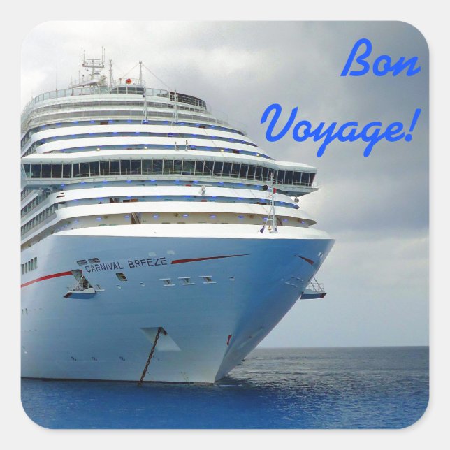 Imposing Bow Bon Voyage Square Sticker (Front)