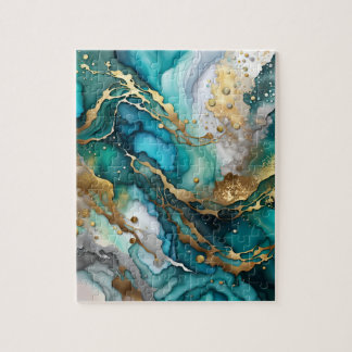 Impossible abstract marble jigsaw puzzle