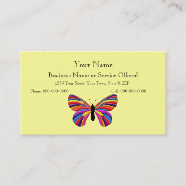 Impossible Butterfly Business Card (Front)