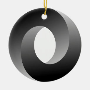 Impossible Circle Optical Illusion Ceramic Tree Decoration