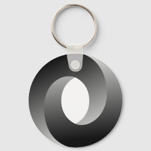 Impossible Circle Optical Illusion Key Ring